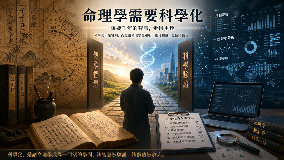 命理學需要科學化，正是因為它有價值