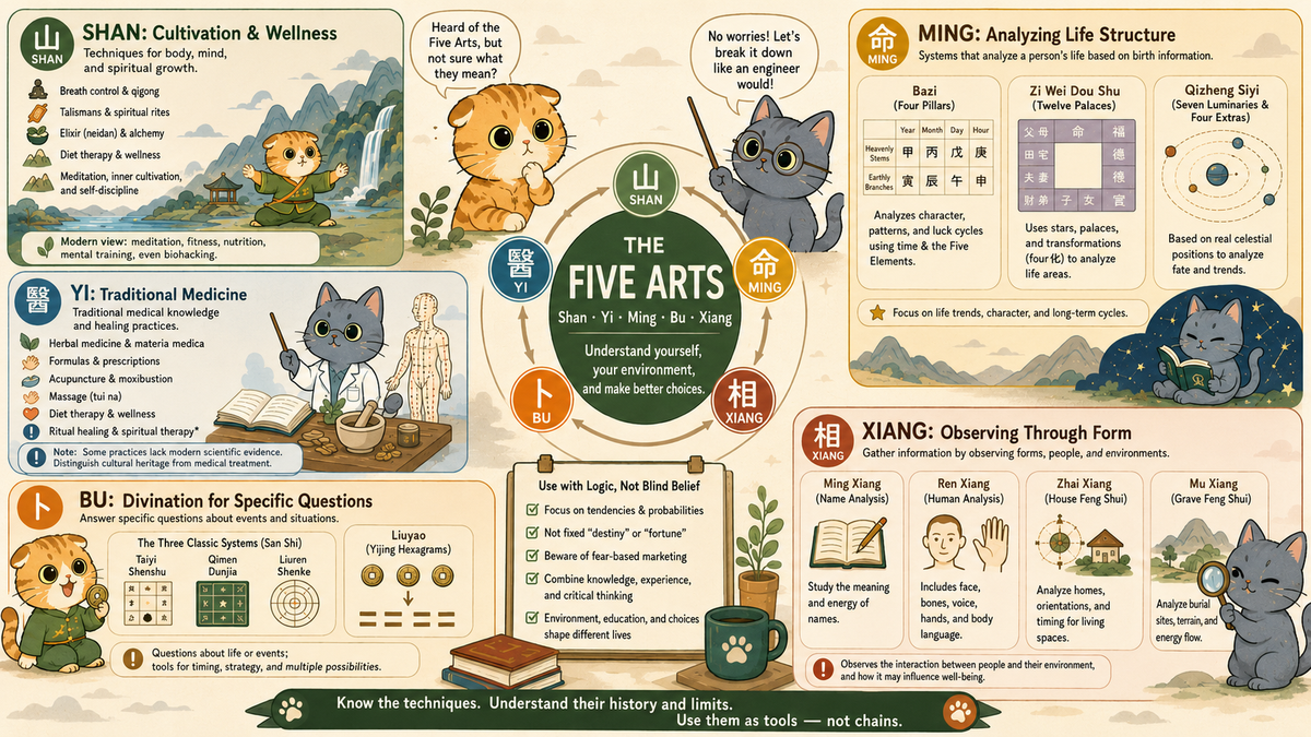 Traditional East Asian Esoteric Arts: An Overview of the "Five Arts" — Mountain, Medicine, Destiny, Divination, and Physiognomy