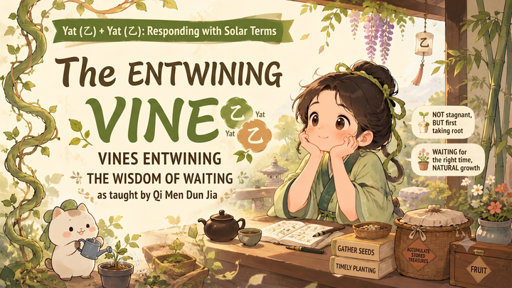 Ten Stems Response "Yi + Yi: Sun Spirit Fu Yin" — Two Entangled Vines: The Wisdom of Waiting from Qimen Dunjia